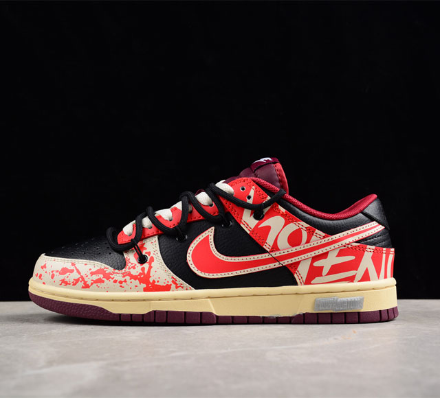 Nk Dunk Low Wuya 暴力美学 酷炫涂鸦 复古做旧 解构 Sb绑带低帮休闲板鞋 Dj6188- 尺码 35 36 3 37 38 3 39 40 4