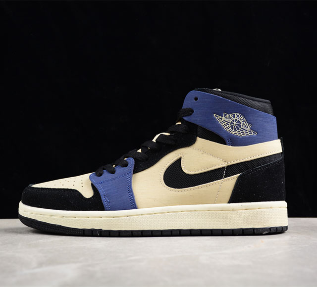 Air Jordan 1 Zoom Cmft Aj1 乔1灰蓝黑勾 高帮篮球鞋 Dv 5-104 尺码 36 3 3 38 3 39 40 40 5 41 4