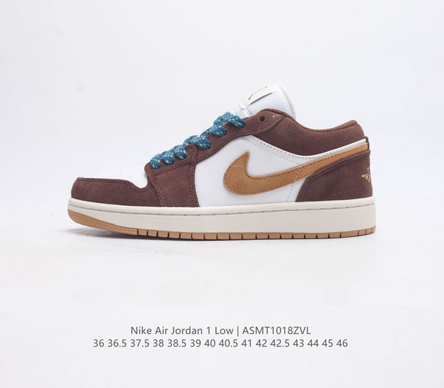 耐克 乔丹air Jordan 1 Low Aj1 乔1 乔丹1代aj1 低帮复古文化休闲运动篮球鞋 从1985 年面世的元年款汲取设计灵感 采用简洁大方的经典