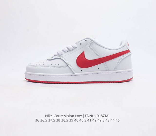 耐克nike Court Vision Low 校园风低帮复古篮球板鞋男女运动鞋 延续80年代复古篮球鞋 添加学院风细节 皮革组合鞋面 利落风格 重现复古篮球风