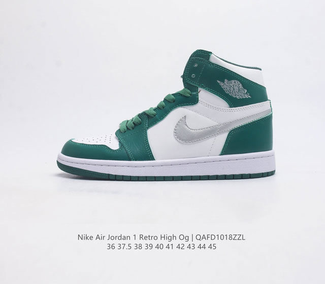 耐克 Nike Air Jordan 1 Retro High Og 乔丹一代aj1 乔1 Aj1 篮球鞋复刻运动鞋 皮面高帮板鞋的设计灵感源自运动夹克 带你重