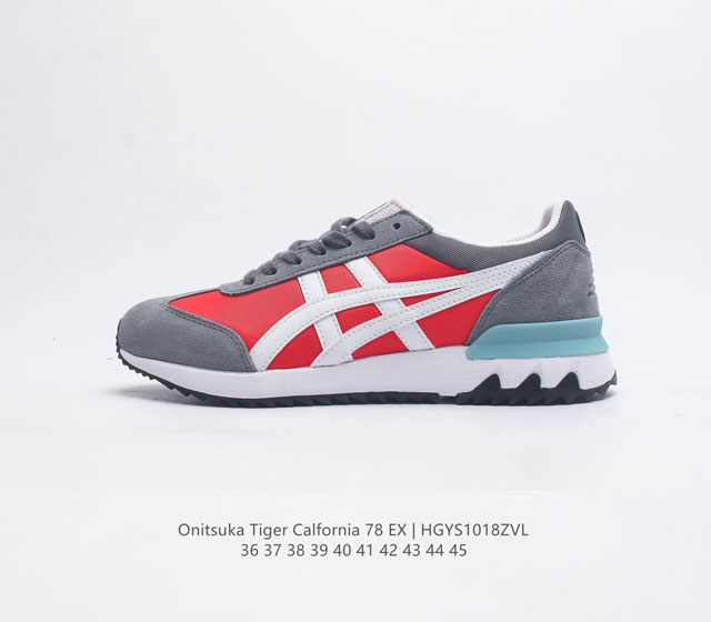 Onitsuka Tiger鬼塚虎运动休闲鞋舒适慢跑男鞋california 78 Ex 中性男 女运动鞋 1978 年 人们对健身和慢跑的新兴趣席卷全国 始于