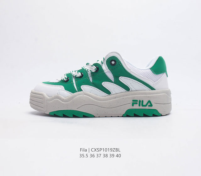 斐乐fila 网红单品小红书推荐爆款 Fila斐乐情侣款 老爹鞋厚底情侣鞋火星鞋新款复古百搭运动鞋 采用合成革 拼接透气网布材质tecno-Comfort舒能发