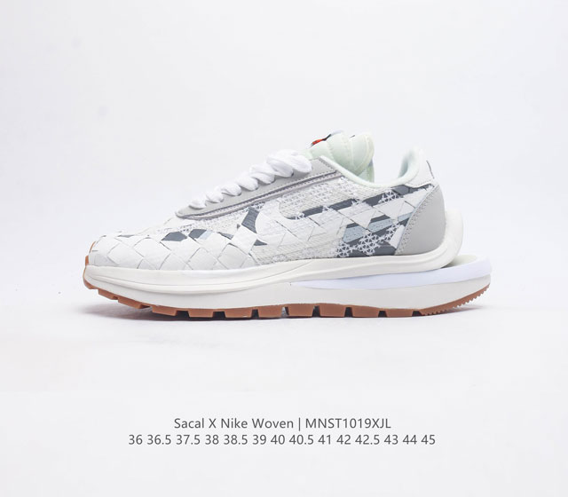 公司级 耐克 Sacaixnikeair Wafflewoven合作鞋款 男女运动鞋 勒布朗上脚 Sacai X Nike 新联名终于看清了 一双十分花哨的运