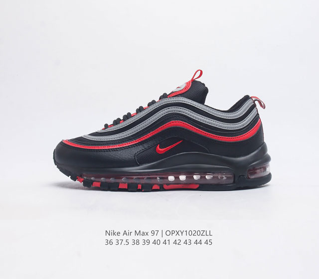 耐克nike休闲鞋 经典 气垫 Air Max 97 子弹气垫低帮运动鞋 Air Max 97 运动跑鞋以流线型鞋身和卓越科技为热爱运动的你造就全方位防护 强