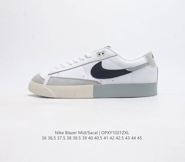 公司级nk Blazer Low 77 Jumbo 经典百搭低帮开拓者休闲运动板鞋 真硫化铝楦制作 原厂布料拼接 独家裁片完美鞋型 台湾进口软感荔枝头层皮 原盒