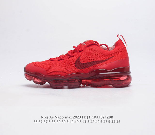 公司级 耐克 男女鞋 Nike Air Vapormax2023 Fk Flyknit 运动鞋全掌长气垫 缓震跑步鞋 打孔鞋垫透气出众 可抽出来详细查看 弹性