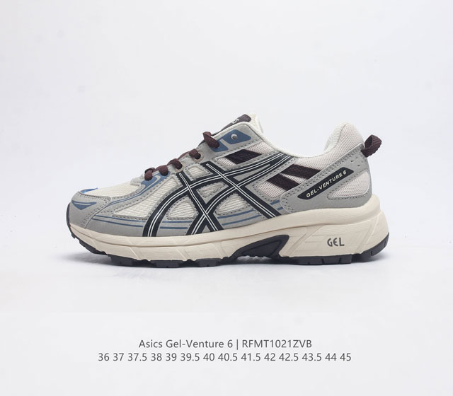 Asics 亚瑟士 Gel-Venture 6 系列城市休闲运动跑步鞋时尚复古男女鞋 老爹鞋 Gel- Venture6跑鞋是越野跑者的多功能选择 专为喜欢户外