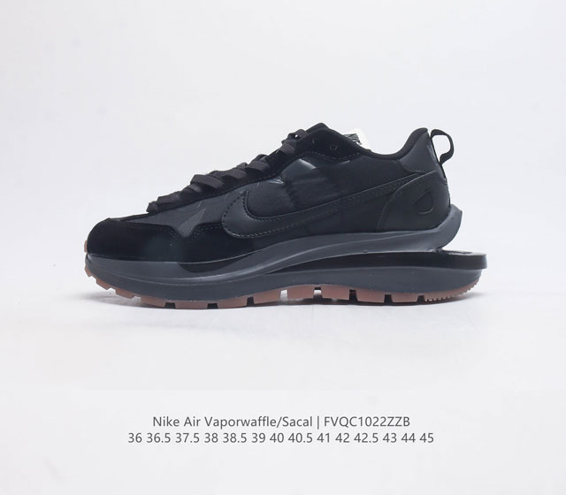 耐克 Sacai X Nike Vaporwaffle 华夫三代3 0走秀重磅联名运动鞋厚底增高慢跑鞋 鞋款由pegasus与vaporfly两款鞋型的设计元素