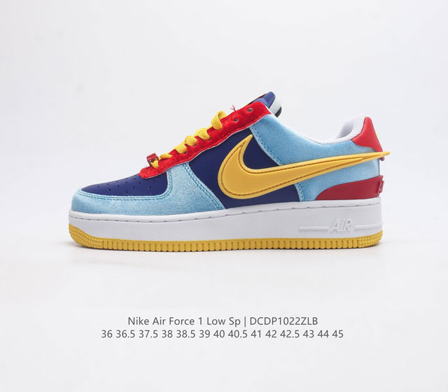 耐克 空军一号 Af1 低帮休闲板鞋 Ambush X Nk Air Force 1 07 Low Sp 空军一号联名 标志性的swoosh延伸至鞋跟之外 鞋舌