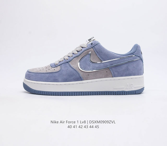 耐克 Nike Air Force 1 Lv8 系列 空军一号 Af1 运动板鞋 设计灵感源自摔跤运动 助你发挥天赋 震撼全场 华丽设计搭配优质皮革面 契合不同