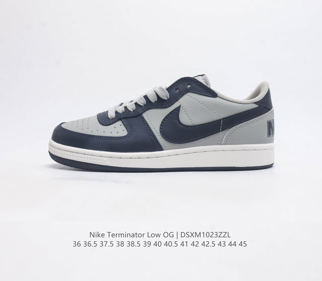 耐克 Nike Terminator Low 耐克终结者系列低帮滑板鞋 黄蓝密歇根 舒适 百搭 防滑耐磨复古板鞋 忠于原版 延续经典 采用耐穿舒适的利落皮革 助