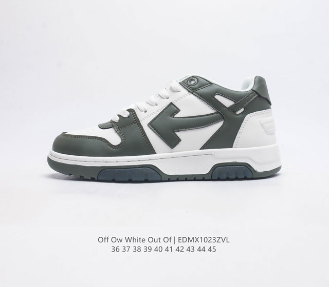 当红美潮 设计师独立品牌off-White C O Virgil Abloh Out Of Office Low-Top Leather Ow联名 箭头off-