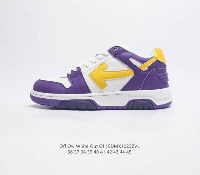 当红美潮 设计师独立品牌off-White C O Virgil Abloh Out Of Office Low-Top Leather Ow联名 箭头off-