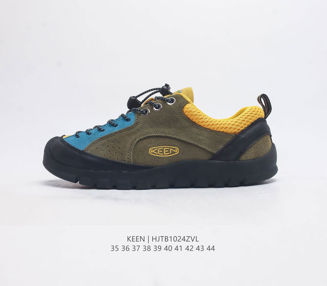 美国人气户外品牌-科恩keen Jasper Rocks Sp贾斯珀都市系列复古低帮系带户外风露营徒步登山运动训练鞋 原楦型开发纸版 采用固色翻毛皮鞋面材质 内