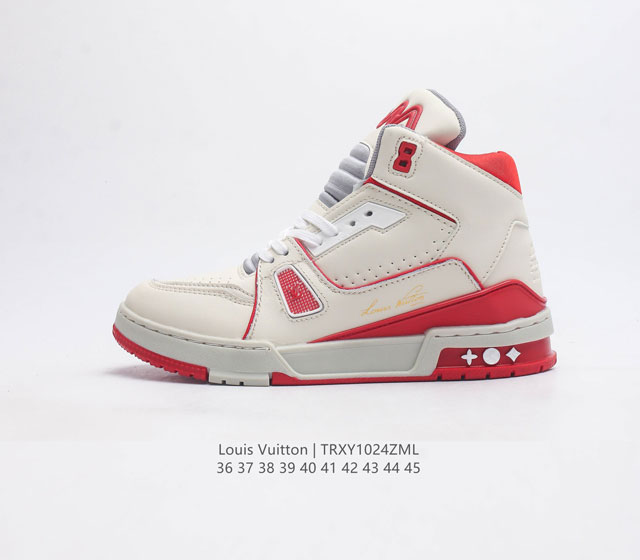 Lv路易威登louis Vuitton Trainer Sneaker High休闲运动文化百搭高帮篮球鞋 尺码 36-45 编码 Trxy1024Zml