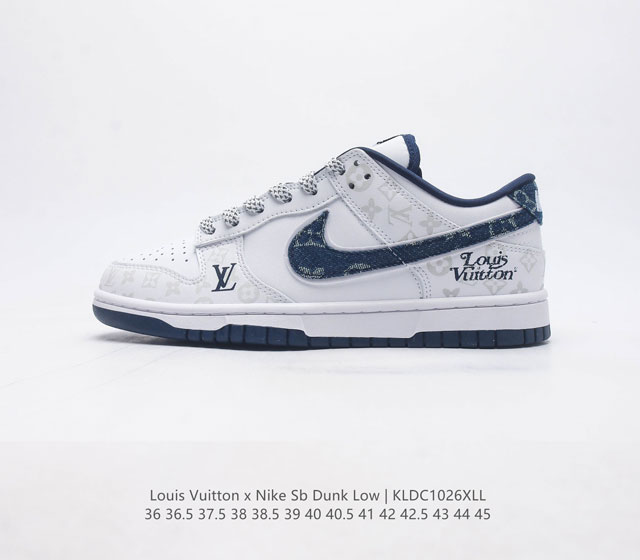 耐克nike Dunk Low 板鞋 Sb系列 Lv联名 经典百搭休闲运动板鞋加厚鞋舌的填充 使舒适性大大提升 同时也更方便穿脱中底部分则加入了脚感柔软舒适zo