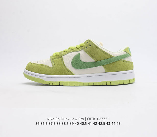 耐克 Nike Sb Dunk Low Pro 男 女滑板鞋 经典复古运动鞋 采用低帮设计 塑就经典 Dunk 风格 鞋垫后跟搭载 Zoom Air 气垫 加衬