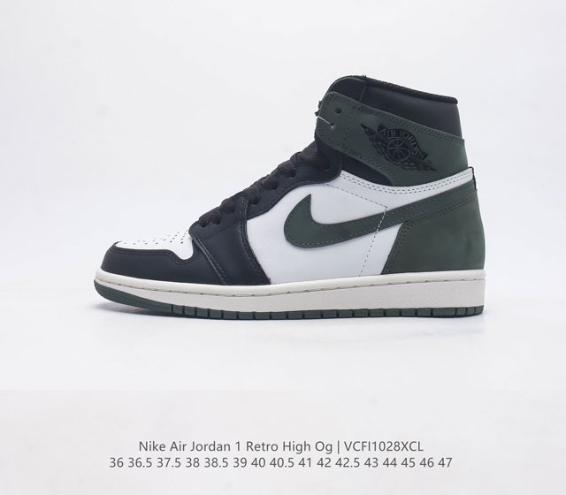 耐克 男女鞋 Nike Air Jordan 1 Retro High Og 乔丹一代aj1 乔1 Aj1 篮球鞋复刻运动鞋 皮面高帮板鞋的设计灵感源自运动夹克