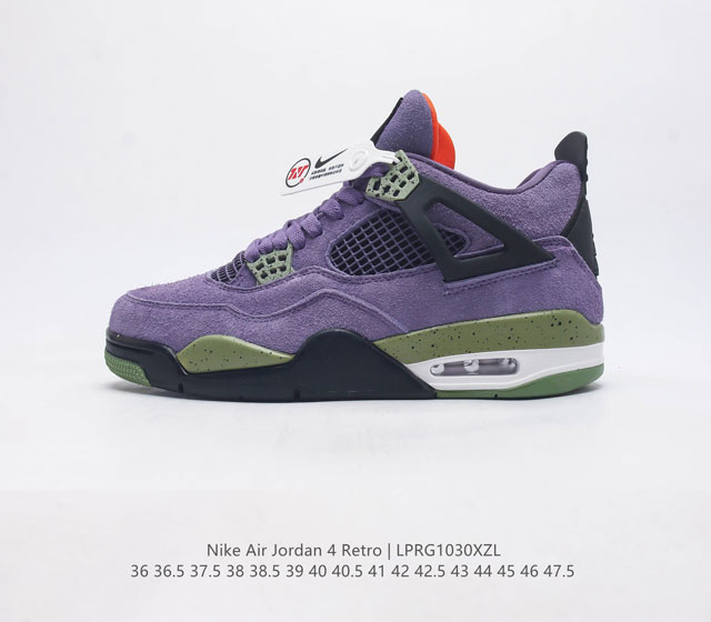 Tnt版本 耐克 Nike Air Jordan 4 Retro Og迈克尔 乔丹aj4代乔4 中帮复古休闲运动文化篮球鞋 秉承轻量化的速度型篮球鞋设计思想完