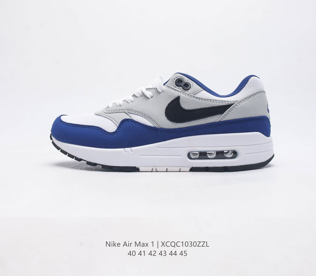 耐克 Nike Air Max 1 Prm 男子运动鞋 时尚复古板鞋气垫缓震慢跑鞋 从法国建筑中汲取设计灵感 兼具运动风范和时尚格调 是此系列起初搭载 Air