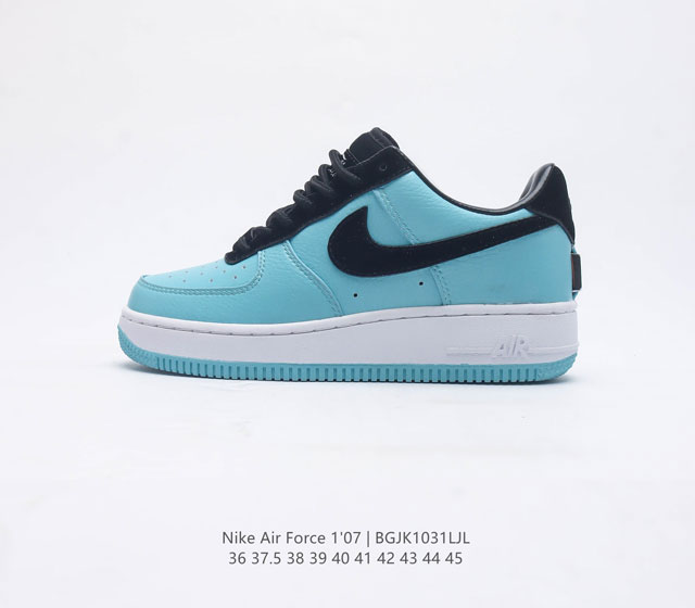 联名奢侈品大牌-蒂芙尼 Tiffany & Co X Nike Air Force 1 Low Sp 1837 空军一号经典低帮百搭休闲运动板鞋 联名黑蒂芙尼