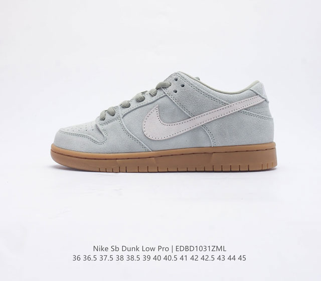 耐克 Nike Sb Dunk Low Pro 男 女滑板鞋 经典复古运动鞋 采用低帮设计 塑就经典 Dunk 风格 鞋垫后跟搭载 Zoom Air 气垫 加衬