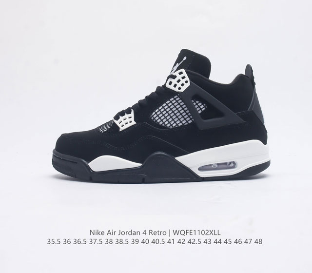 公司级 耐克 Nike Air Jordan 4 Retro Og迈克尔 乔丹aj4代乔4 中帮复古休闲运动文化篮球鞋 秉承轻量化的速度型篮球鞋设计思想完成设