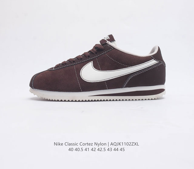 Nike Classic Cortez Nylon 耐克阿甘鞋男子运动鞋 秉承元年款经典风格 糅合防水鞋面设计 令双足保持干爽舒适 防水锦纶鞋面强势抵御风雨侵袭