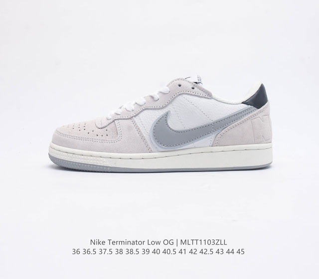 耐克 Nike Terminator Low 耐克终结者系列低帮滑板鞋 黄蓝密歇根 舒适 百搭 防滑耐磨复古板鞋 忠于原版 延续经典 采用耐穿舒适的利落皮革 助