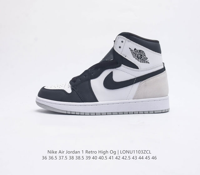 耐克 Nike Air Jordan 1 Retro High Og 乔丹一代篮球鞋复刻运动鞋 皮面高帮板鞋的设计灵感源自运动夹克 带你重温入选球队时刻 采用经