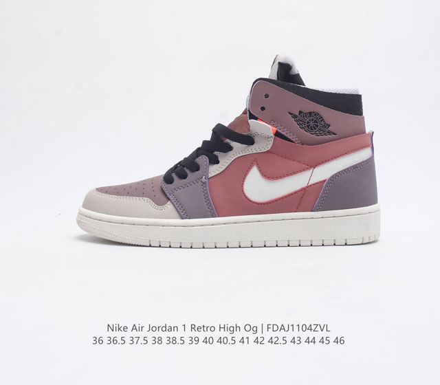 耐克 Nike Air Jordan 1 Retro High Og 乔丹一代篮球鞋复刻运动鞋 皮面高帮板鞋的设计灵感源自运动夹克 带你重温入选球队时刻 采用经