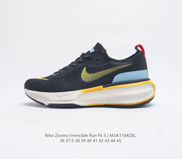 耐克 Nike Zoomx Invincible Run Fk 3 机能风格运动鞋 跑步鞋搭载柔软泡绵 在运动中为你塑就缓震脚感 设计灵感源自日常跑步者 提供稳