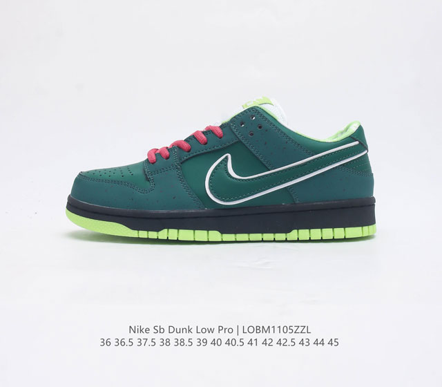 耐克 Nike Sb Dunk Low Pro 男 女滑板鞋 经典复古运动鞋 采用低帮设计 塑就经典 Dunk 风格 鞋垫后跟搭载 Zoom Air 气垫 加衬