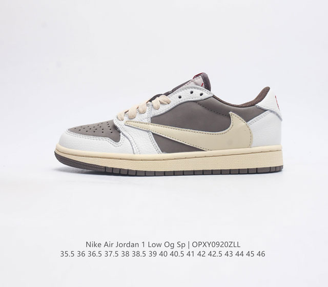 双十一福利特价 耐克运动鞋 Nike Air Jordan 1 Low Og Sp 倒勾 低帮篮球鞋 Aj1 乔丹1代 Aj1 乔1 反向脚趾复古运动鞋 亮点