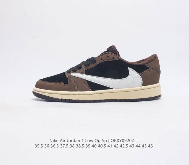 双十一福利特价 耐克运动鞋 Nike Air Jordan 1 Low Og Sp 倒勾 低帮篮球鞋 Aj1 乔丹1代 Aj1 乔1 反向脚趾复古运动鞋 亮点