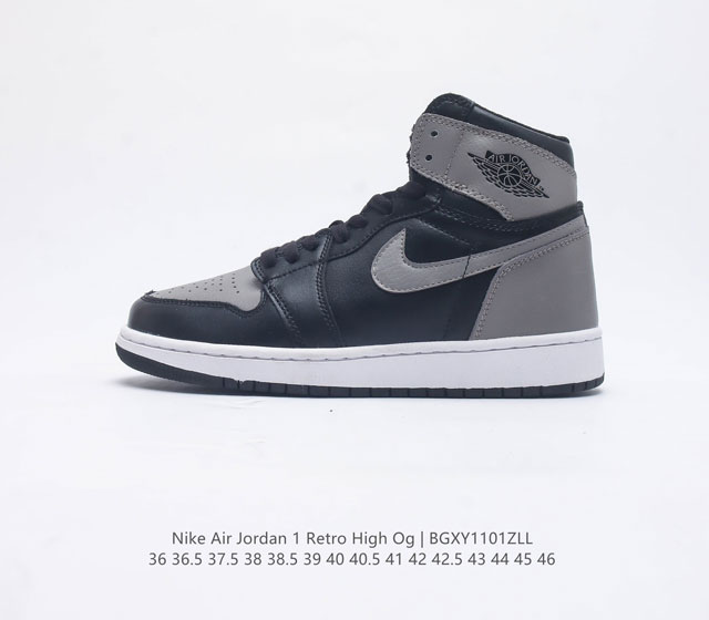 双十一福利特价 耐克 Nike Air Jordan 1 Retro High Og 乔丹一代篮球鞋复刻运动鞋 皮面高帮板鞋的设计灵感源自运动夹克 带你重温入