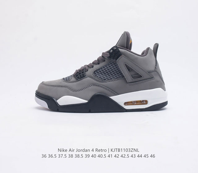 双十一福利原价240元 耐克 Nike Air Jordan 4 Retro Og迈克尔 乔丹aj4代乔4 中帮复古休闲运动文化篮球鞋 秉承轻量化的速度型篮球