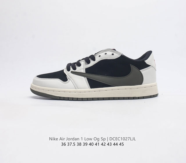 双十一福利特价 耐克运动鞋 Nike Air Jordan 1 Low Og Sp 倒勾 低帮篮球鞋 Aj1 乔丹1代 Aj1 乔1 反向脚趾复古运动鞋 亮点之