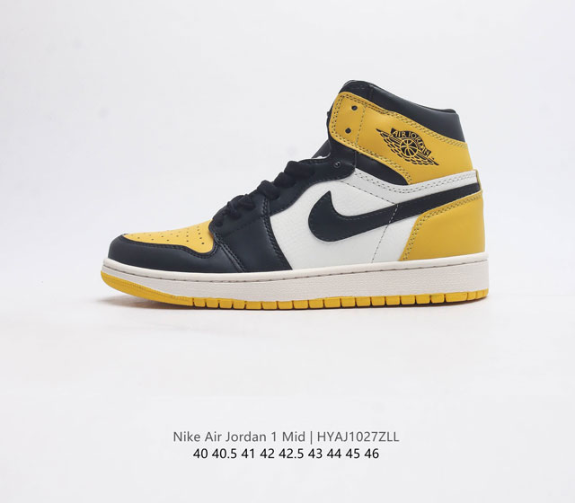 耐克 男鞋 Nike Air Jordan 1 Retro High Og 乔丹一代aj1 乔1 Aj1 篮球鞋复刻运动鞋 皮面高帮板鞋的设计灵感源自运动夹克