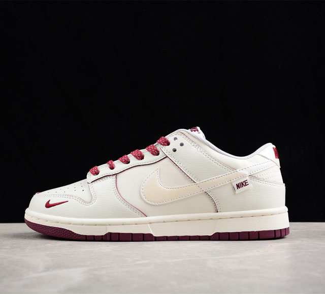 Nk Sb Dunk Low 珠光红配色 低帮休闲运动滑板板鞋 Kk0517-005 3M反光 大厂纯原品质出货 纯正版型 定制鞋盒 皮料切割干净无任何毛边 细