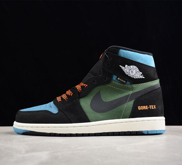 Air Jordan 1 Element Gore-Tex Aj1 乔1黑绿银勾 高帮篮球鞋 Db2889-003 整双鞋在鞋身设计中加入 Gore-Tex 科