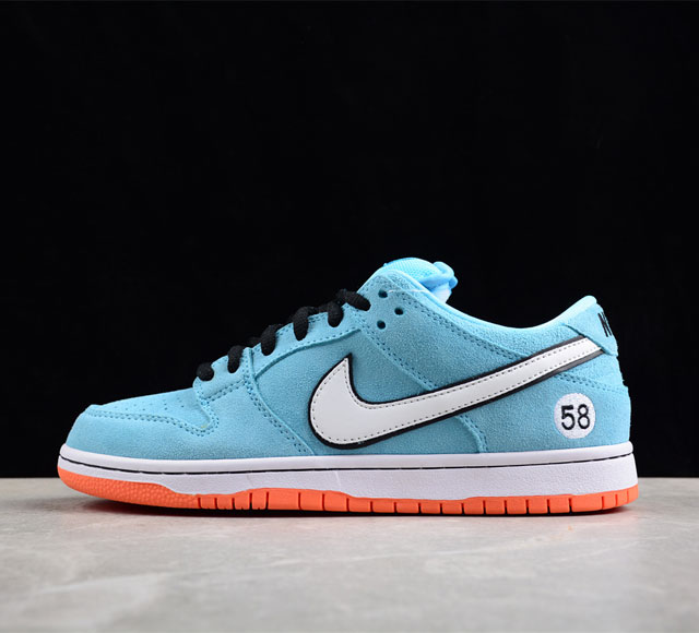 We Club 58 X Nk Sb Dunk Low Pro Club 58 Gulf 扣篮系列低帮休闲运动滑板板鞋 Bq6817-401 尺码 36 36.