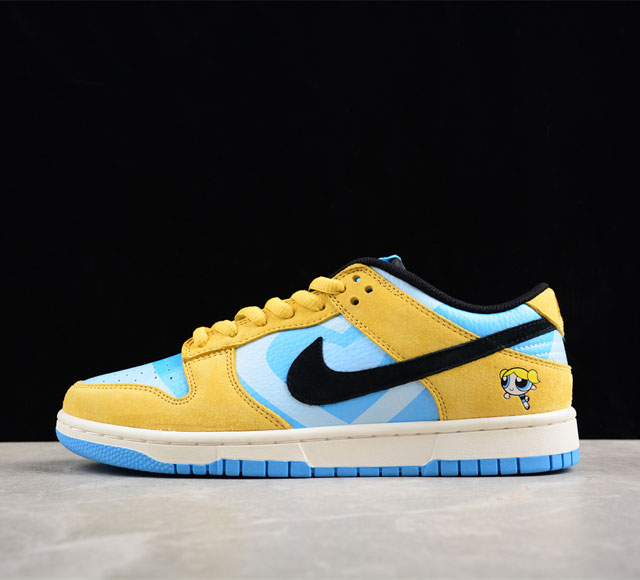 The Powerpuff Girls X Nk Dunk Sb Low 飞天小女警联名 蓝黄 Sb低帮休闲板鞋 G 2-061 尺码 36 36.5 37.5