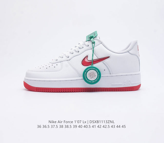 耐克 Nike Air Force 1 07 Lx 空军一号 Af1 男女子运动鞋复古篮球鞋 巧妙结合复古美学和新潮魅力 旨在致敬 40 年来风靡世界的元年款篮