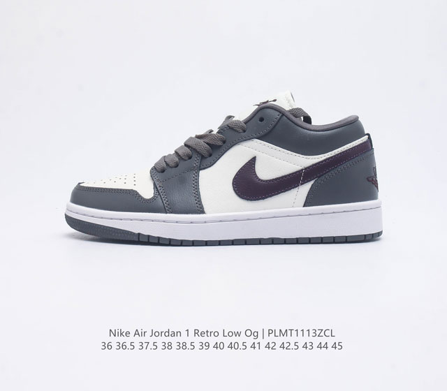 耐克 乔丹air Jordan 1 Low Aj1 乔1 乔丹1代aj1 低帮复古文化休闲运动篮球鞋 从1985 年面世的元年款汲取设计灵感 采用简洁大方的经典