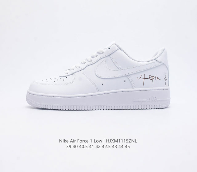 头层皮 耐克 Nike Air Force 1 07 Low 运动板鞋af1原楦头原纸板 打造纯正空军版型 专注外贸渠道 全掌内置蜂窝气垫 原盒配件 原厂中底钢