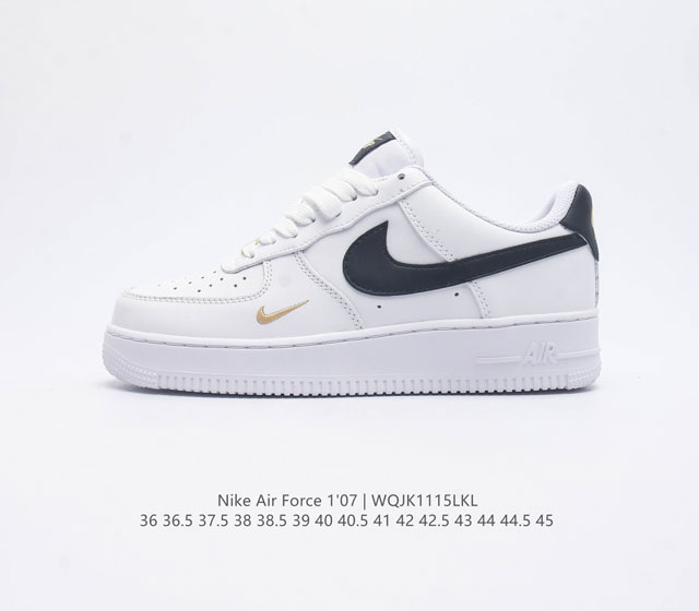 耐克 Nike Air Force 1 07 空军一号 Af1 低帮百搭休闲运动板鞋 柔软 弹性十足的缓震性能和出色的中底设计 横跨复古与现代的外型结合 造就出