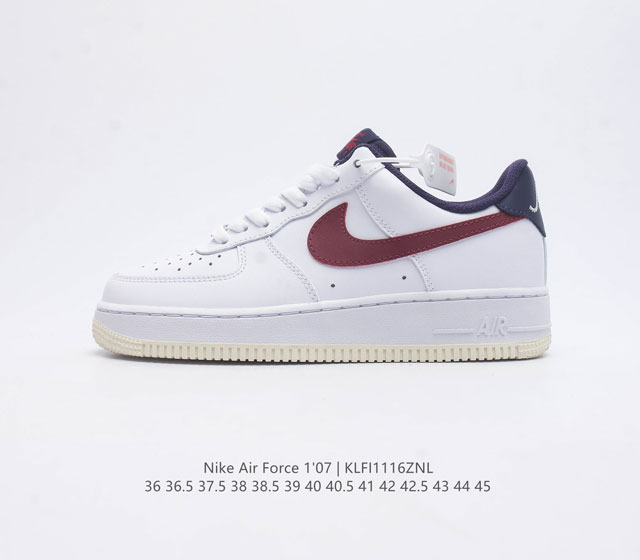 耐克 Nike Air Force 1 07 Low 运动板鞋空军一号 Af1 原楦头原纸板 打造纯正空军版型 专注外贸渠道 全掌内置蜂窝气垫 原盒配件 原厂中