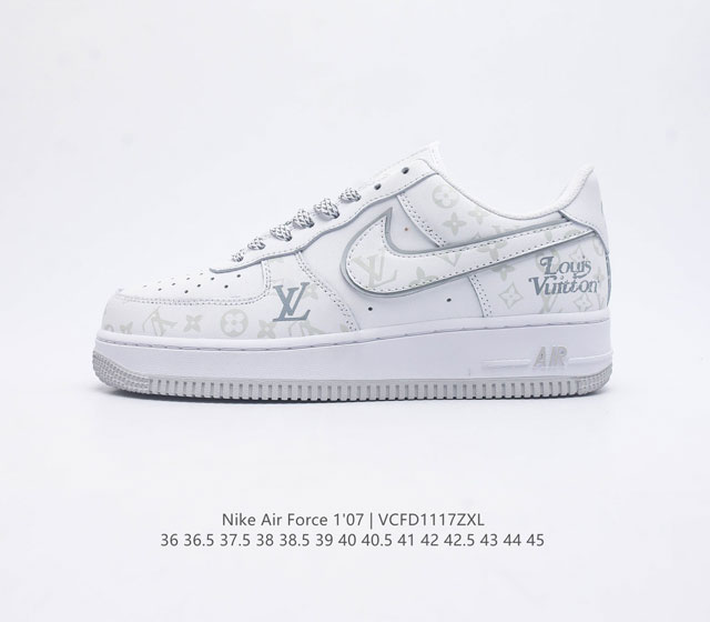 Louis Vuitton X Nike Air Force 1 Low 路易威登联名 空军一号低帮百搭休闲运动板鞋 柔软 弹性十足的缓震性能和出色的中底设计